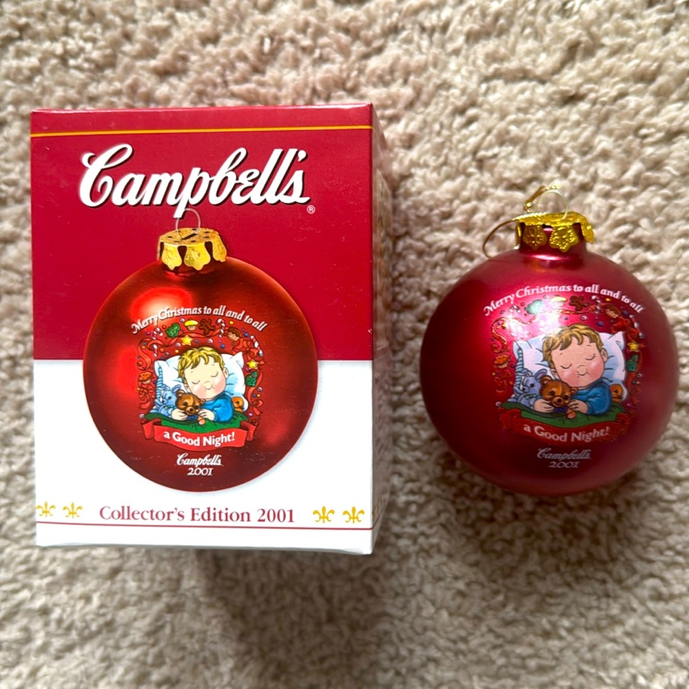 Vintage 2001 Christmas Ornament Collector's Edition Campbell's Soup